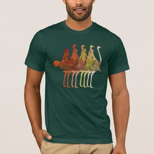 Ostrich Riding T-shirt (Voorkant)