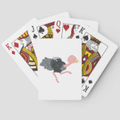 Ostrich Running Pokerkaarten (Achterkant)