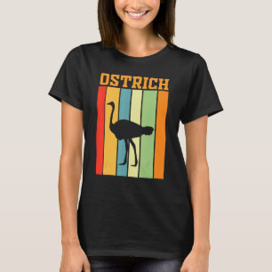 Ostrich Shadow Silhouette in Retrokleuren T-shirt