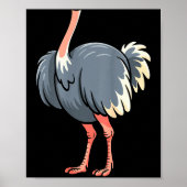 Ostrich Shirt Adult Men Women Kids Body Ostrich Co Poster (Voorkant)