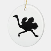 Ostrich Silhouette Keramisch Ornament (Links)