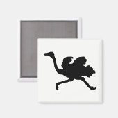 Ostrich Silhouette Magneet (Voorkant / Achterkant)