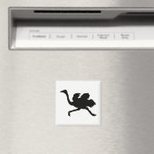 Ostrich Silhouette Magneet (Insitu (Vaatwasser))