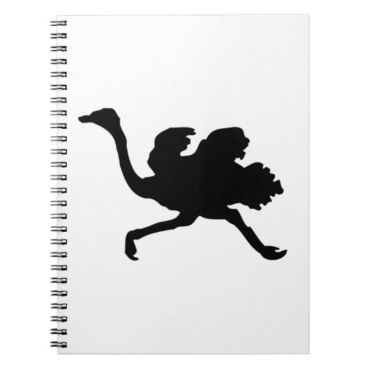 Ostrich Silhouette Notitieboek (Voorkant)