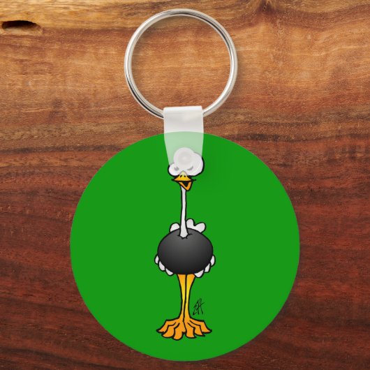 Ostrich Sleutelhanger (Voorkant)