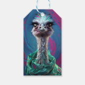 Ostrich themed  cadeaulabel (Voorkant)