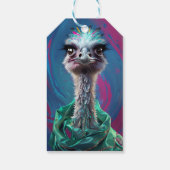 Ostrich themed  cadeaulabel (Achterkant)