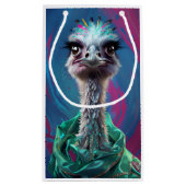 Ostrich themed  klein cadeauzakje (Achterkant)