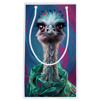 Ostrich themed  klein cadeauzakje