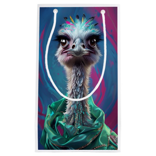 Ostrich themed  klein cadeauzakje (Voorkant)