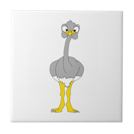 Ostrich Tile Tegeltje (Voorkant)