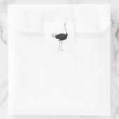 Ostrich Vierkante Sticker (Tas)