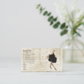 Ostrich White  Visitekaartjes (Staand voorkant)