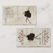 Ostrich White Visitekaartjes (Voorkant / Achterkant)