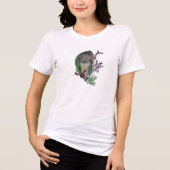 Ostrich with four plants  Tri-Blend shirt (Voorkant)