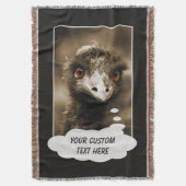 Ostriches Aangepast deken gooien (Voorkant Verticaal)