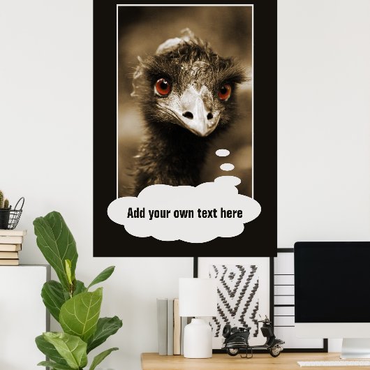 Ostriches Aangepast poster zoeken (Thuiskantoor)