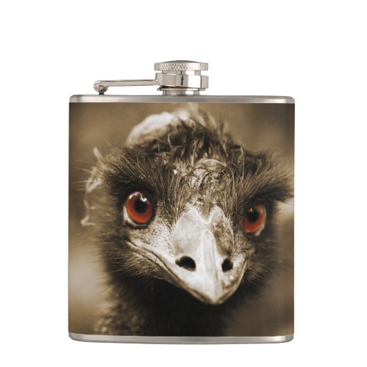 Ostriches Aangepaste kolf zoeken Heupfles (Voorkant)