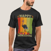 Ostriches Retro Graphic Family Matching Thanksgi T-shirt (Voorkant)