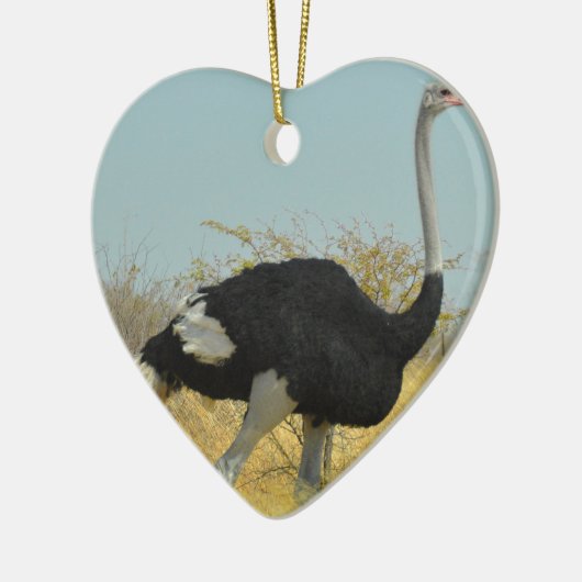 Ostrige uit voor een run keramisch ornament (Links)