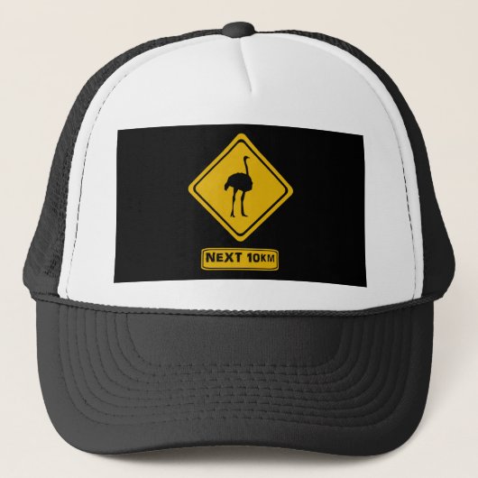 ostrisch wegteken trucker pet (Voorkant)