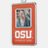 OSU VERZILVERD OMLIJST ORNAMENT (Links)