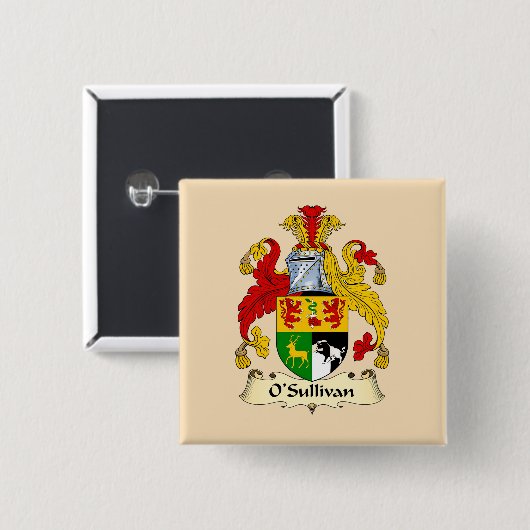 O'Sullivan Family Coat of Arms Button  (Voorkant /achterkant)