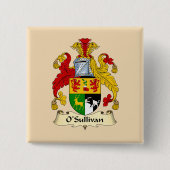 O'Sullivan Family Coat of Arms Button  (Voorkant)