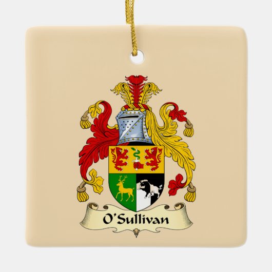 O'Sullivan Family Coat of Arms Ceramic Ornament  (Voorkant)