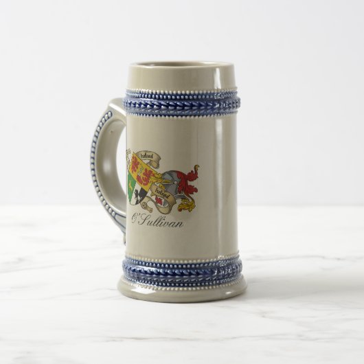 O'Sullivan Family Crest Bierpul (Voorkant links)