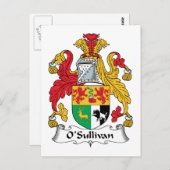 O'Sullivan Family Crest Briefkaart (Voorkant / Achterkant)