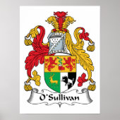 O'Sullivan Family Crest Poster (Voorkant)