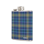 O'Sullivan Tartan Monogram Blauw en Groen Plaid Heupfles (Links)