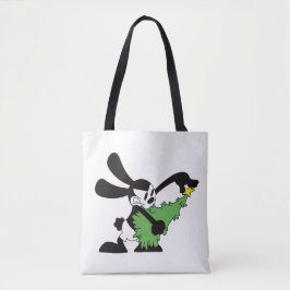 Oswald de gelukkige konijn kerstboom tote bag