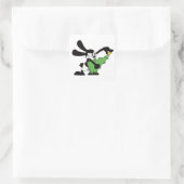 Oswald de gelukkige konijn kerstboom vierkante sticker (Tas)