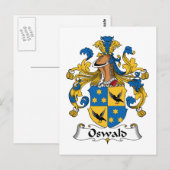 Oswald Family Crest Briefkaart (Voorkant / Achterkant)