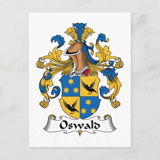 Oswald Family Crest Briefkaart (Voorkant)