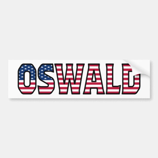Oswald Name Vorname USA Aufkleber Sticker Auto (Voorkant)
