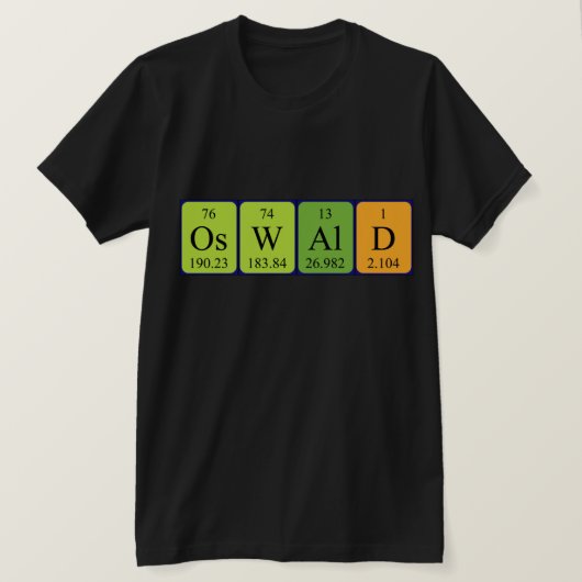 Oswald periodiek shirt van de lijstnaam (Design voorkant)