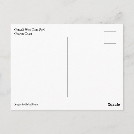 Oswald West State Park, Oregon Coast Briefkaart (Achterkant)
