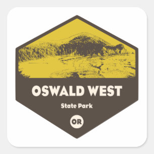 Oswald West State Park Oregon Vierkante Sticker