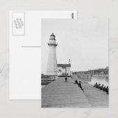Oswego Harbour West Pierhead Lighthouse Briefkaart (Voorkant / Achterkant)