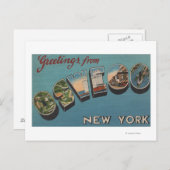 Oswego, New York - grote letterscènes Briefkaart (Voorkant / Achterkant)