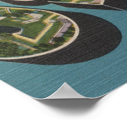 Oswego, New York - grote letterscènes Poster (Hoek)