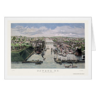 Oswego, NY Panoramic Map - 1855