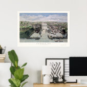 Oswego, NY Panoramic Map - 1855 Poster (Thuiskantoor)