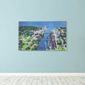 Oswego River, Locks, Harbour Entrance Canvas Afdruk (Insitu (Houten vloer))