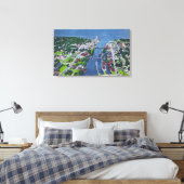 Oswego River, Locks, Harbour Entrance Canvas Afdruk (Insitu (Slaapkamer))