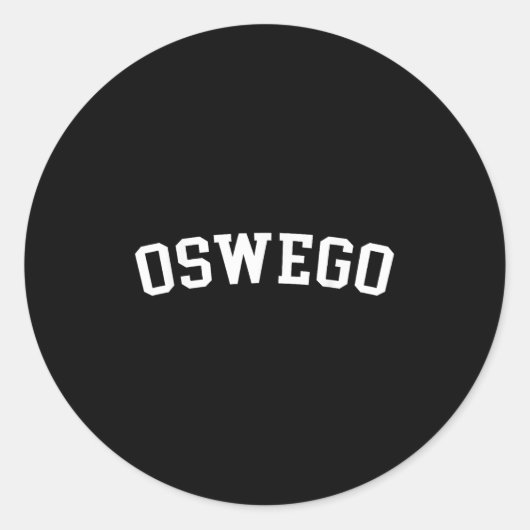 Oswego Ronde Sticker (Voorkant)
