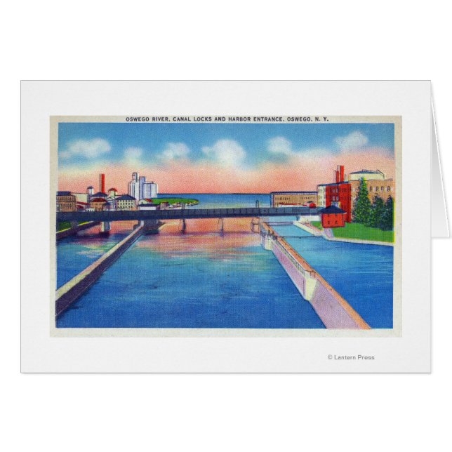 Oswego Uitzicht Canal Locks & Harbour (Voorkant Horizontaal)